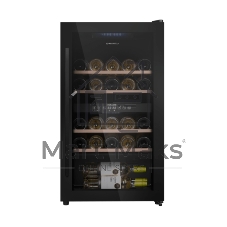 Винный шкаф Maunfeld MFWC-85D28 черный, 80 л, 2 отсека, 28 бут., класс G