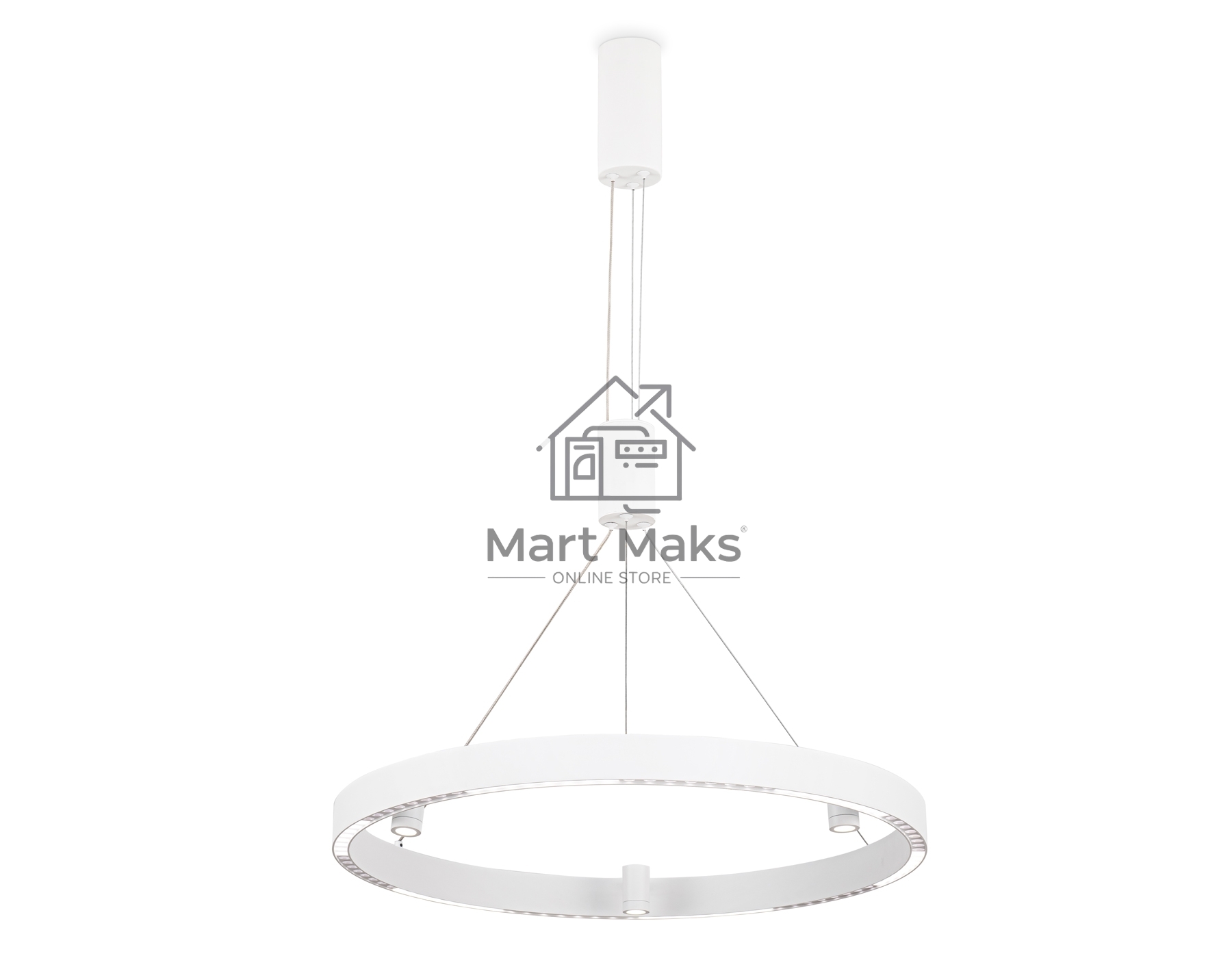 Подвесной светодиодный светильник Ambrella light FL5844/1+3 WH белый 40W 3000K/4200K/6400K D600*1200 (без ПДУ)