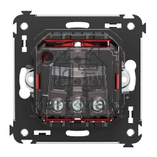 Розетка DKC Avanti 4401003 2P+E со шторками, красный квадрат