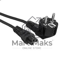 Кабель питания ноутбуков ExeGate Power PC5-7,5P (Евровилка Schuko->С5) VDE-250V-3*0.5-CU, 6A, 0.75м