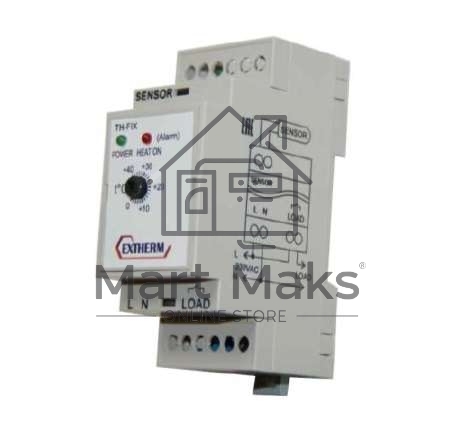 Термостат мех. для площадок; грунта; пола 16А на DIN-рейку Extherm Th-fix