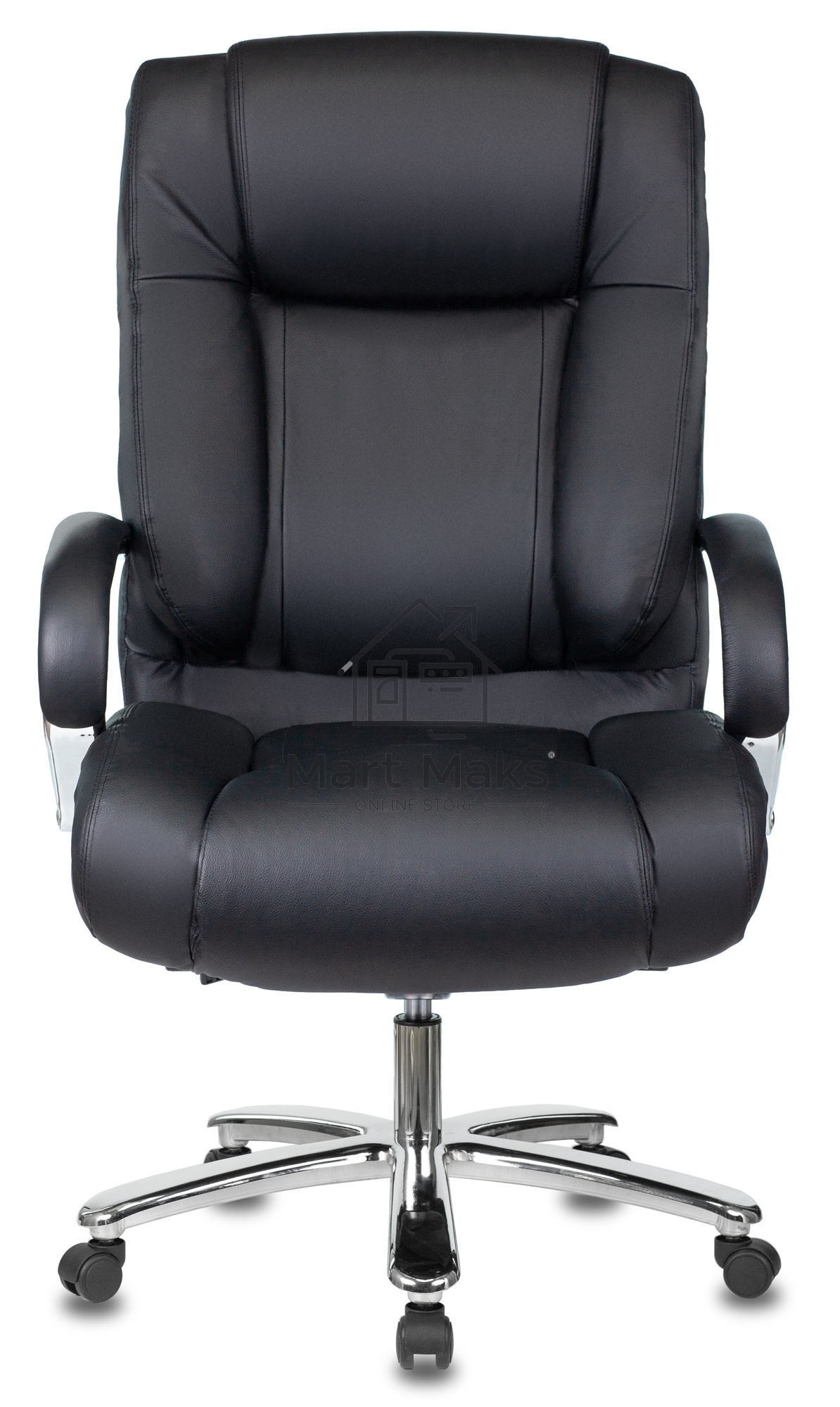 Кресло руководителя Бюрократ T-9925SL/BLACK черный, кожа, крестовина хром