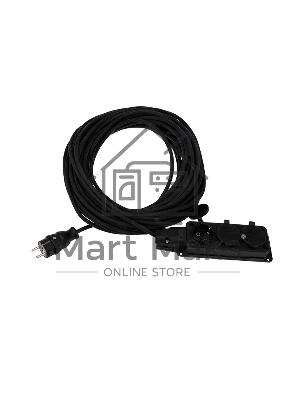 Удлинитель-шнур Rexant КГ 3х1.5, 30 м, 3 гнезда, морозостойкий, с/з, 16 А, 3500 Вт, IP44 (Сделано в России)