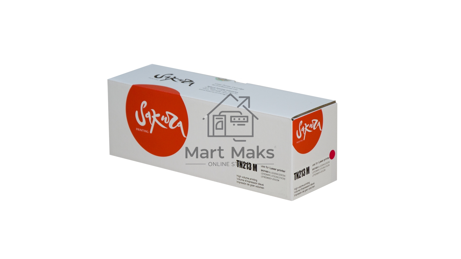 Картридж лазерный Sakura TN213M для Brother DCP-L3550CDW/DCP-L3550/HL-L3230CDW/HL-L3230/MFC-L3770CDW/MFC-L3770, пурпурный, 1300 к.