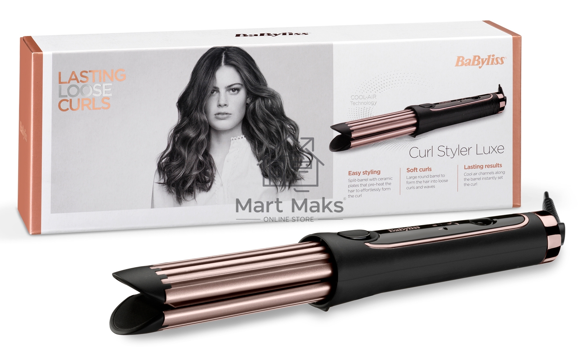 Щипцы Babyliss C112E макс.темп.:200С покрытие:кварц-керамическое черный