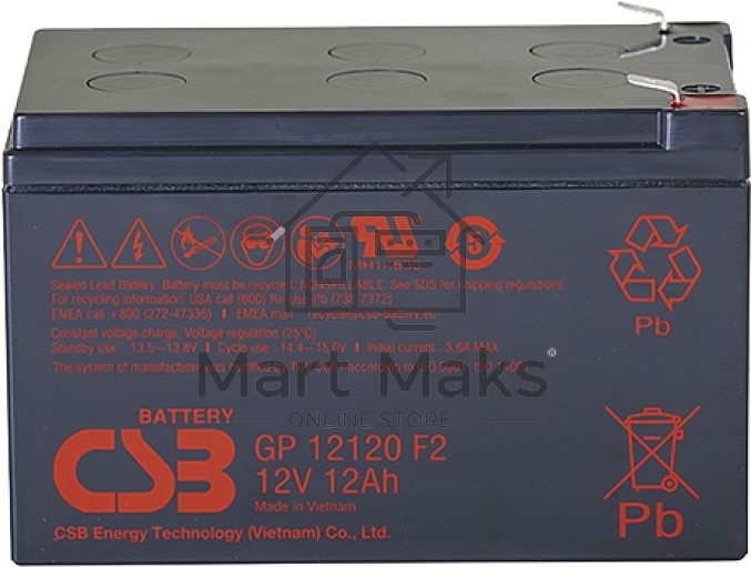 Батарея CSB GP 12120 (12V 12Ah) F2