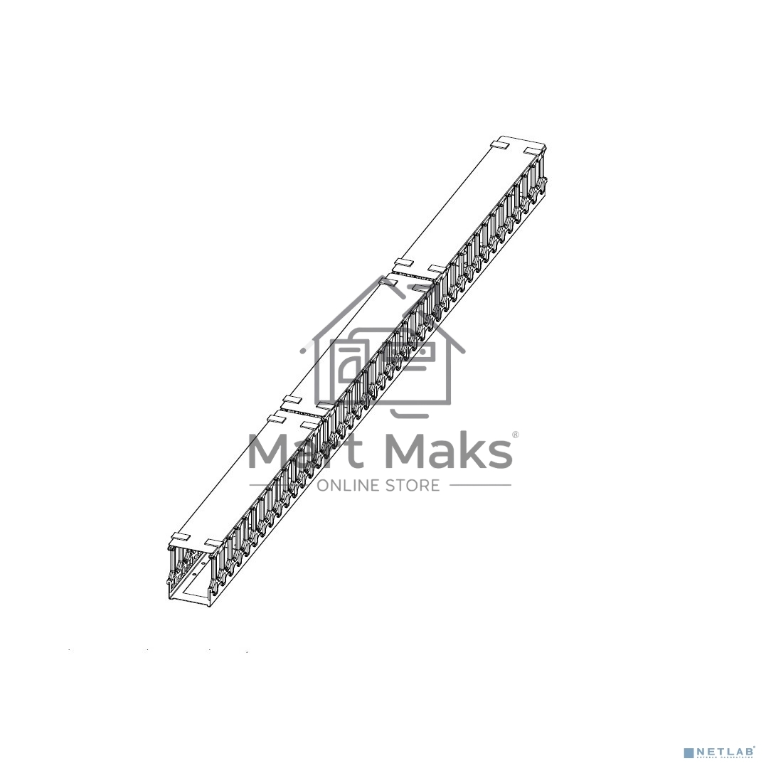 Вертикальный кабельный органайзер с пластиковыми пальцами 42U для шкафов ШТК-СП