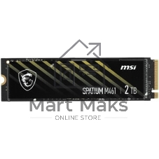Накопитель SSD MSI SPATIUM M461, 2TB, M.2 2280, PCIe 4.0 x4, NVMe, R/W 5000/4200