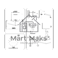 Настенный светильник Ambrella light LH57010 BS/FR латунь/белый матовый E14 max 40W 280*150*220