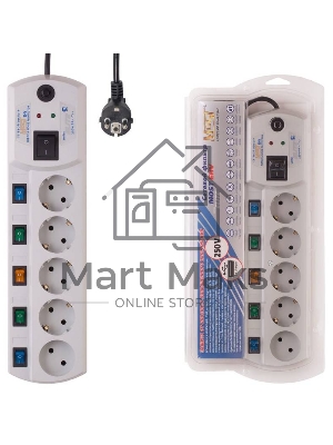 Сетевой фильтр Most EHV 2м (5 розеток) белый (коробка)