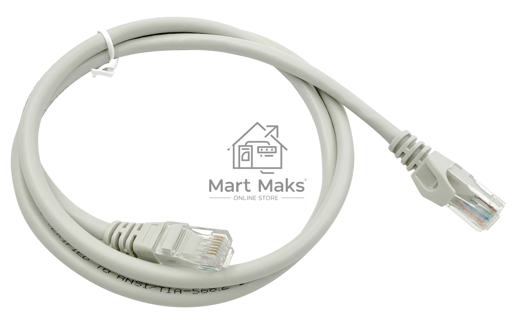 Патч-корд Buro UTP 4 пары cat6 CCA molded 1м серый RJ-45 (m)-RJ-45 (m)