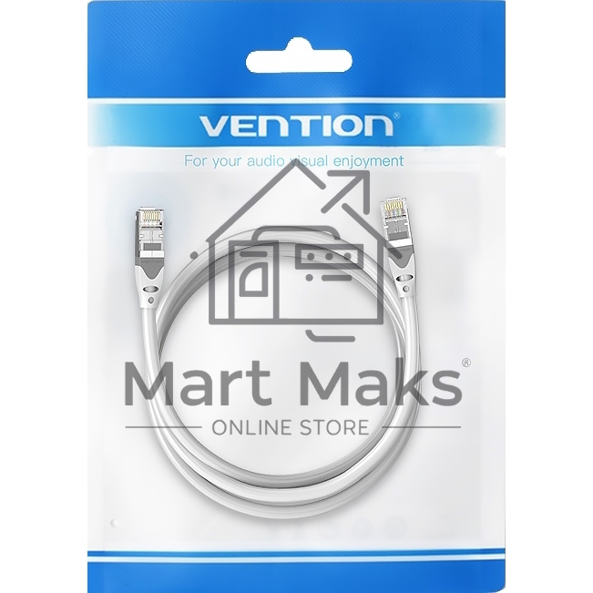 Патч-корд Vention прямой SFTP cat.6A, RJ45 - 1,5 м. Серый