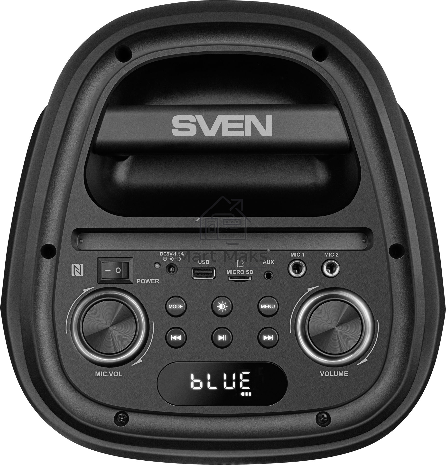 Колонка портативная Sven PS-800 черный 100W 2.0 BT 10м 4400mAh