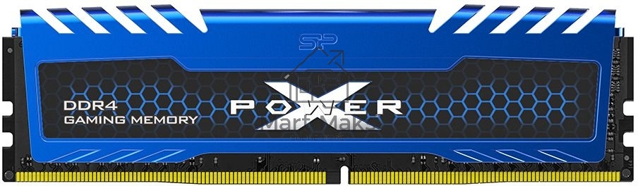 Оперативная память Silicon Power XPower Turbine, DDR4, 8GB (1x8GB), 3200MHz, CL16, DIMM, с радиатором, синий/черный