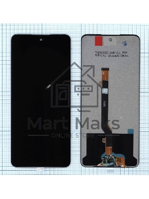 Дисплей для Tecno Pova 2, Infinix Note 10 NFC черный