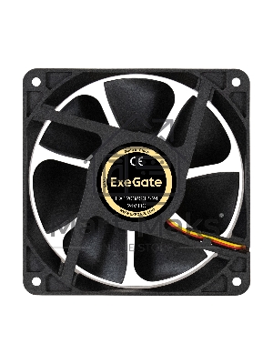 Вентилятор для корпуса ExeGate EX12038S3P-24 черный, 120 мм, 3000 об/мин, 46.1 дБ, 3 pin