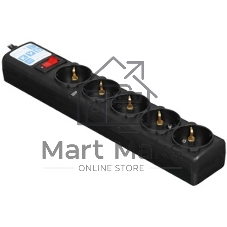 Сетевой фильтр PowerCube, PC 3м, 5р, черный граф. 10А, UPS(C14), SPG5-B3