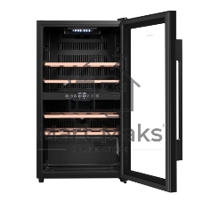 Винный шкаф Maunfeld MFWC-85D28 черный, 80 л, 2 отсека, 28 бут., класс G