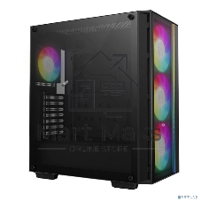 Компьютерный корпус Deepcool MATREXX 55 MESH V4 без БП, боковое окно (закаленное стекло), 3xARGB LED 140мм вентилятора спереди, 1xARGB LED 120мм вентилятор сзади, черный, ATX