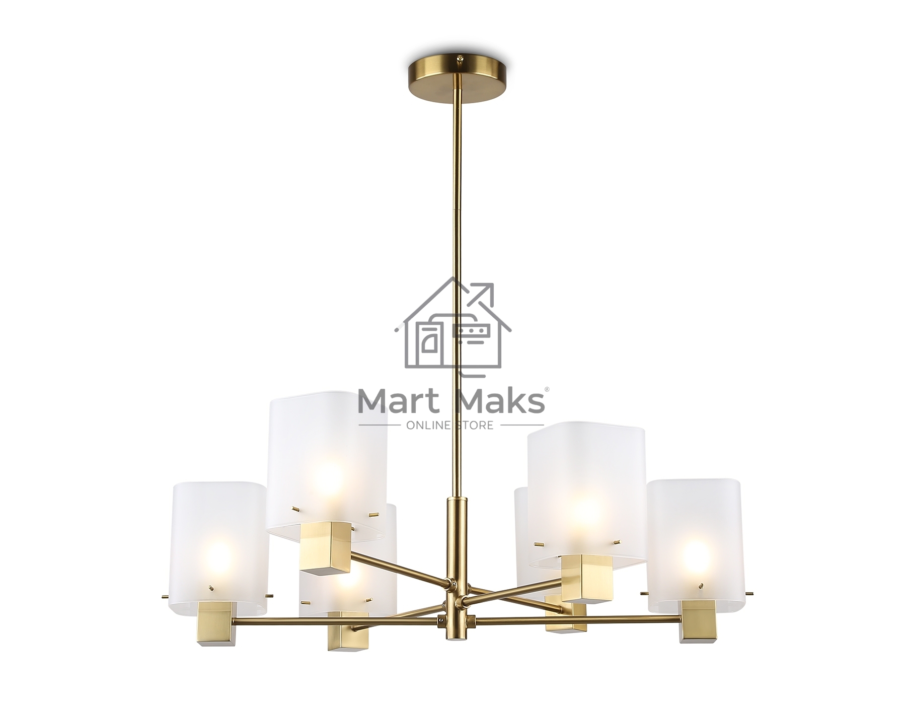 Люстра Ambrella light LH57031/6 BS/SM латунь/дымчатый E14/6 max 40W D690*690