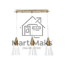 Светильник подвесной TR3669/3 BS/CL латунь/прозрачный E14/3 max 40W 590*120*850