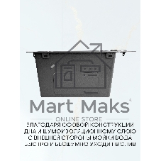 Мойка кухонная из нержавеющей стали BAUEDGE SOUL KT6050B NANO BLACK, сифон EASY CLEAN в комплекте