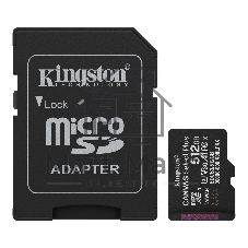 Флеш карта microSDXC 512Gb Kingston SDCS3/512Gb Canvas Select Plus + adapter