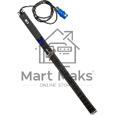 Блок распределения питания Lanmaster TWT-PDVMT1-6X18-32A верт.размещ. 6xC19 18xC13 с мониторингом 32A IEC 309 3м