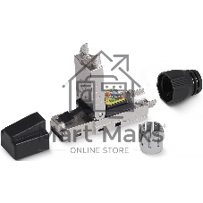 Коннектор Cabeus 8P8C-SH-C6+-TWP RJ45, кат. 6A, экр., со вставкой, прозрачный
