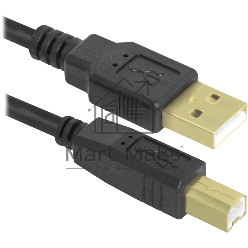 Кабель Defender USB04-06 PRO Кабель USB 2.0 для соед. 1.8м AM/BM, зол.конт, 2фер.фил. (87430)