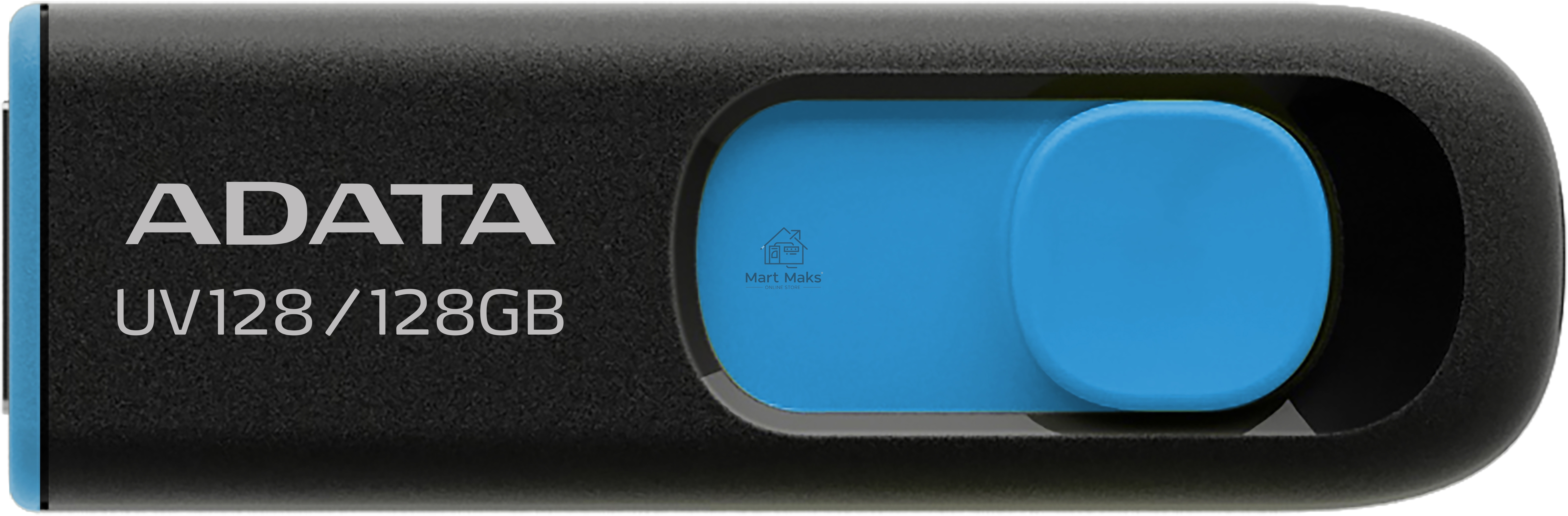 Флешка USB ADATA R/W 128GB ADATA UV128, USB 3.0, черный/синий
