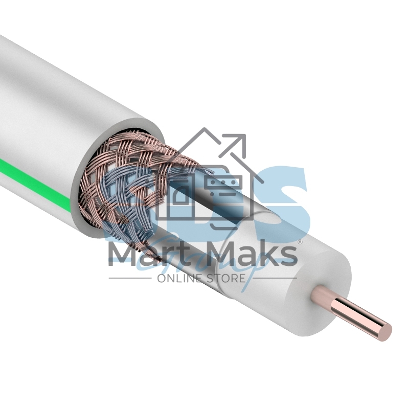 Кабель коаксиальный PROconnect SAT 703B, 75 Ом, CCS/Al/Al, 75%, бухта 20 м, белый