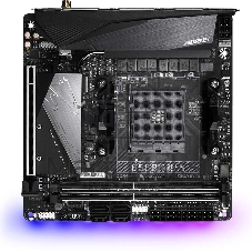 Материнская плата Gigabyte B550I AORUS PRO AX, AM4, AMD B550, 2xDDR4, 4xSATA, 2xM.2, 1xPCIe 4.0 x16, 2xHDMI, 1xDP, 1x 2.5Gb LAN, 1xUSB-C 3.2 Gen 2, 4xUSB-A 3.2 Gen 1, 3x3.5 мм, 7.1, Mini-ITX