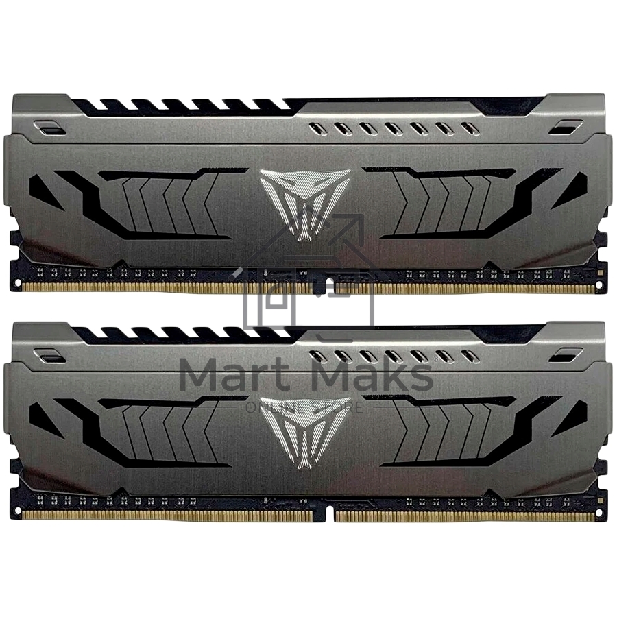 Оперативная память Patriot Viper Steel, DDR4, 64GB (2x32GB), 3200MHz, CL16, DIMM, радиатор, черный