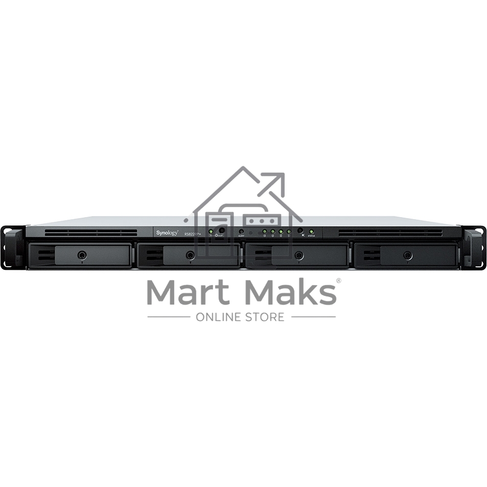 СХД стоечное исполнение 4BAY 1U NO HDD RS822RP+ SYNOLOGY