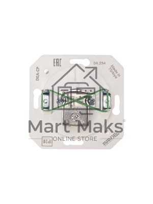 Розетка TV DEA Проходная с/у мех. Бел KRANZ (1/10/120)