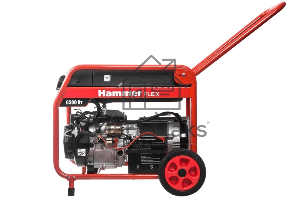 Бензоэлектростанция Hammer Flex GN7000ET  электрозапуск 6.5КВт 220В 50Гц бак 33л непр.13ч