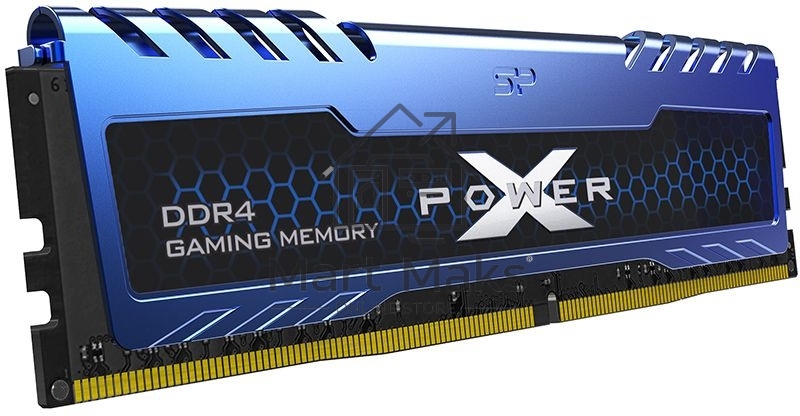 Оперативная память Silicon Power XPower Turbine, DDR4, 8GB (1x8GB), 3200MHz, CL16, DIMM, с радиатором, синий/черный