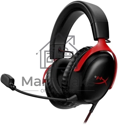 Наушники с микрофоном HyperX Cloud III черный/красный 1.2м мониторные оголовье (727A9AA)