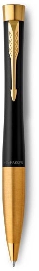Ручка шариковая Parker Urban Core K314 (CW2143640) Muted Black GT M, синие чернила, подарочная коробка