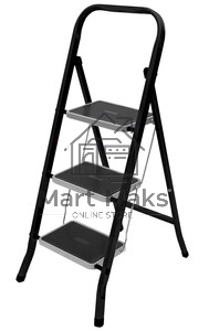 Стремянка ZALGER 9910-3 Jet черный 3 cт с ковриком сталь