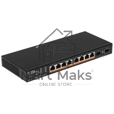 Коммутатор Zyxel XMG1915-10EP-EU0101F (L2+) 8x2.5 Гбит/с 2SFP+ 8PoE++ 130W управляемый