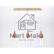 Светильник подвесной TR3669/3 BS/CL латунь/прозрачный E14/3 max 40W 590*120*850