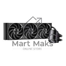 Система охлаждения Water Cooling System PCCooler DE360 Pro BK (300W, 360мм, Black, ARGB Pump, Fans: 3x120мм, 86.73CFM, 32dBA, 2200RPM/Pump height 57мм, 28dBA, 3200RPM, Rad thickness 27мм/S: 1851, 1700, 1200, 115X, AM5, AM4, AM3)