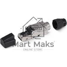 Коннектор Cabeus 8P8C-SH-C6+-TWP RJ45, кат. 6A, экр., со вставкой, прозрачный