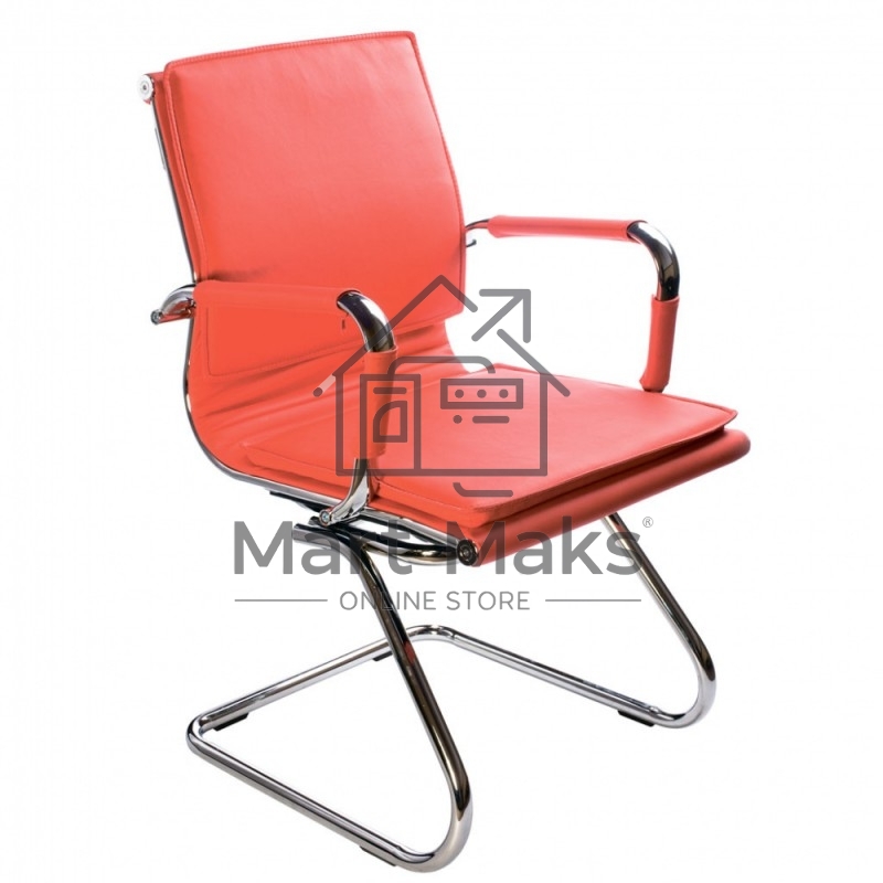 Кресло компьютерное Бюрократ CH-993-Low-V/Red красный, низкая спинка, искусственная кожа