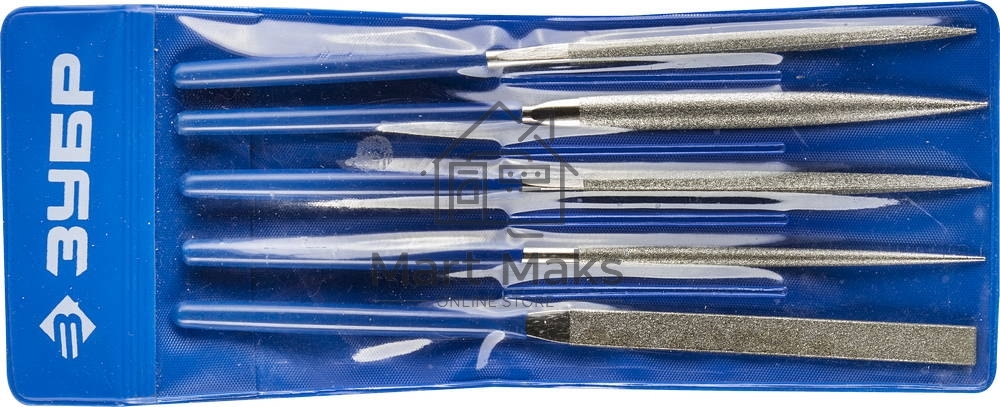Набор надфилей ЗУБР 33386-140-H5ЭКСПЕРТ PVC P140 140х75мм 5пр.