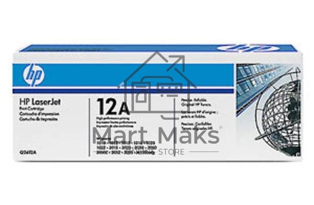 Картридж лазерный HP Q2612A черный для LaserJet 1010/1018/1020/1012/1015/3015/3020/3030 (2000стр.)