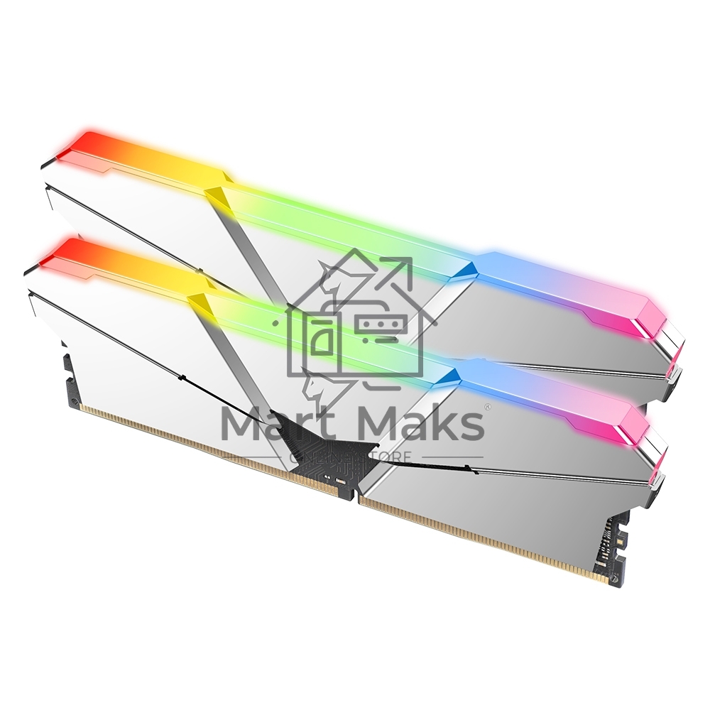 Оперативная память NETAC Shadow, DDR4, 16GB (2x8GB), 3600MHz, CL16, DIMM, с радиаторами, RGB, серебристый