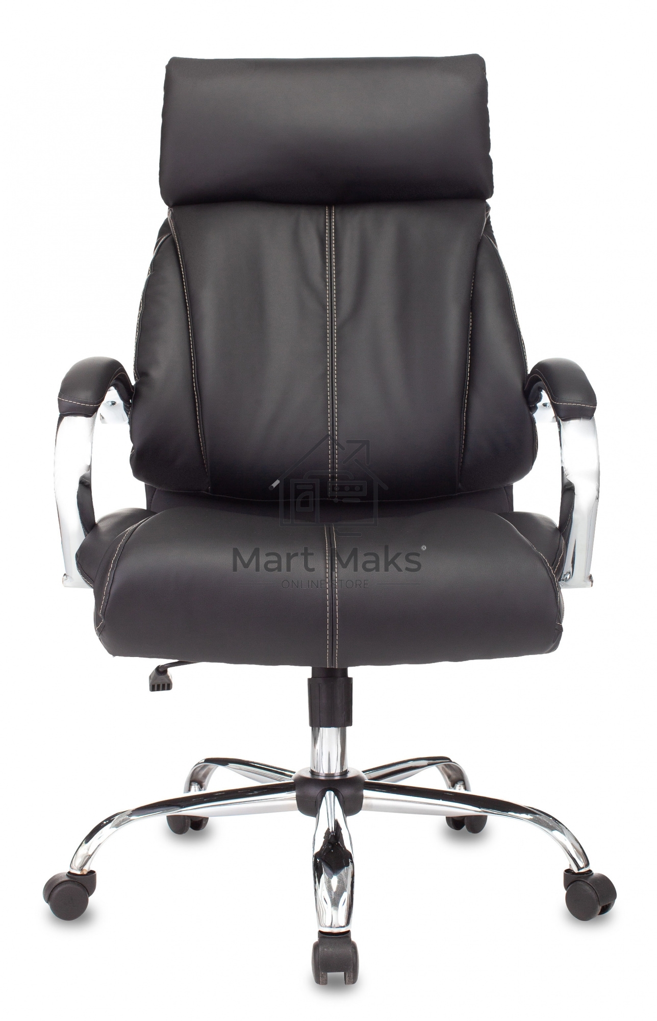 Кресло руководителя Бюрократ T-9904NSL Leather Venge Black черный, искусственная кожа, крестовина металл хром